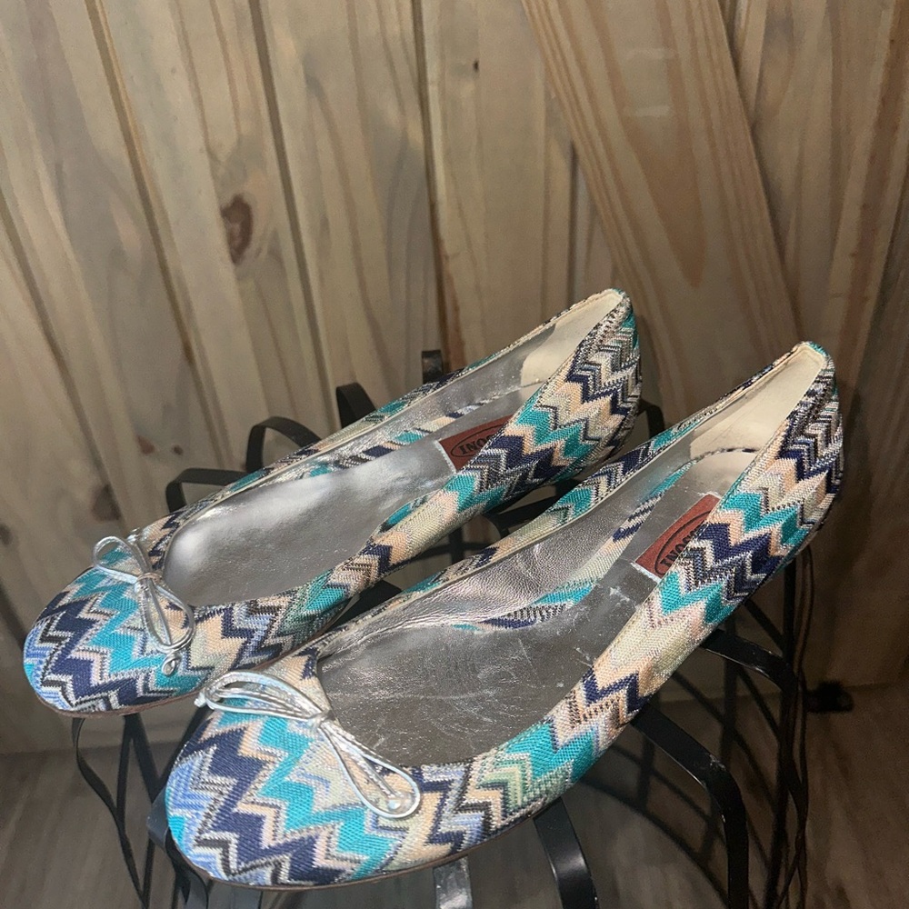 New Missoni Chevron Patterned Ballet Flats 37 7